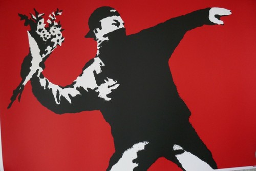 Banksy love the air - love,