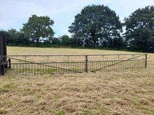 Pair Of Large Double Yard/Drive/Entrance Galvanized Steel Gates 24 Foot Overall 