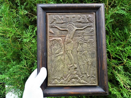 Old icon with silver - ,