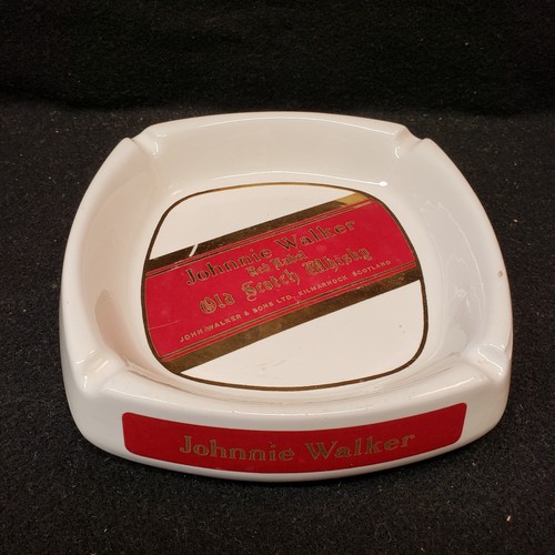 Vtg ashtray johnnie walker - johnnie, red