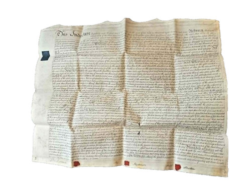 Early 19th vellum indenture - early,