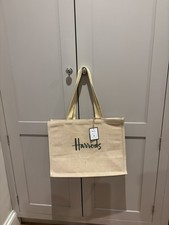 Harrods Jute Tote Shopping Bag