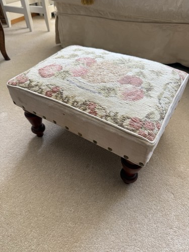 Small vintage footstool - vintage,