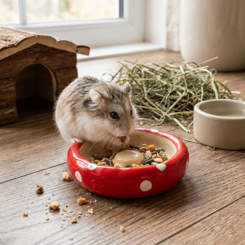 Hamster ceramic bowl small - hamster,