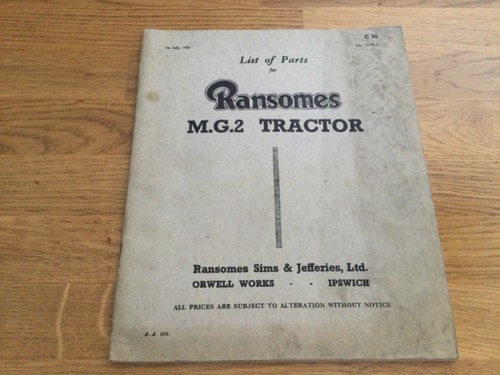 Ransomes mg2 parts - ransomes,
