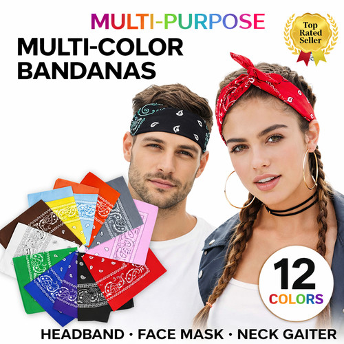 Bandana cotton paisley mouth - cotton,