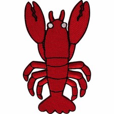 Lobster Patch Iron Sew On Sea