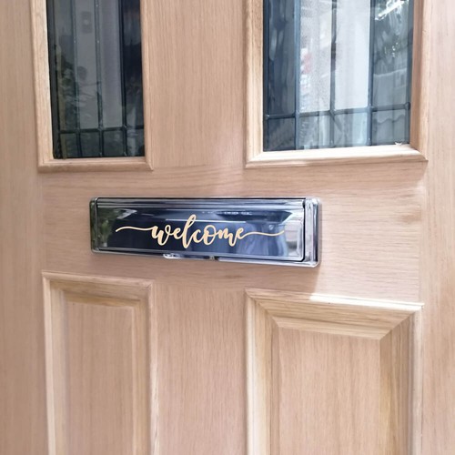 Welcome letterbox sticker - welcome,