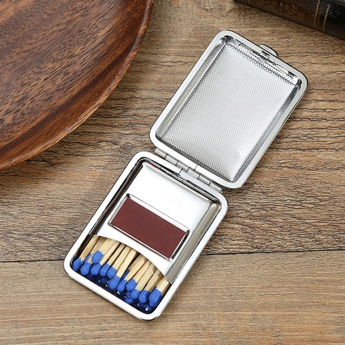 Vintage metal matchbox - metal,