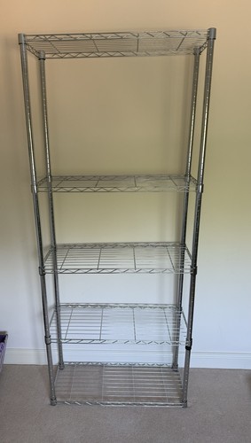 Metal chrome bookshelf - metal,