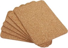 6 pc Rectangular Natural Organic Alentejo Cork Placemats Tableware Plates Mug