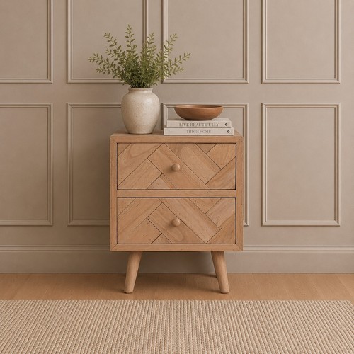 Solid mango wood bedside - solid,