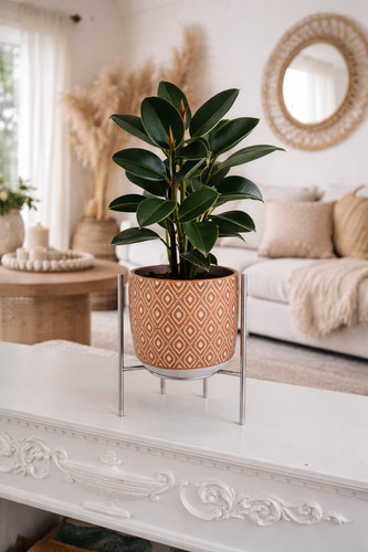 Concrete round pot - concrete, &