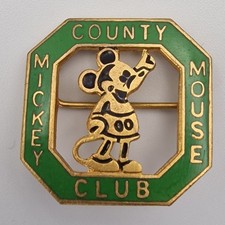 Disney MICKEY MOUSE COUNTY CLUB pin badge - metal + enamel