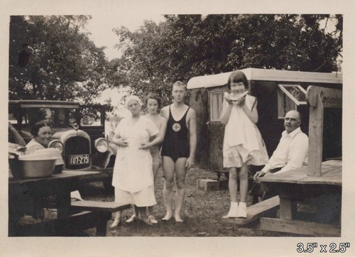 Camping car camper - camping, swimsuit