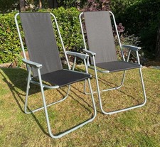 2 x Garden Chair Metal Folding