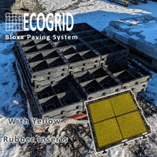 Patio Tiles EcoGrid Bloxx Yellow Rubber Garden Play Area YARD CLEARANCE DISCOUNT