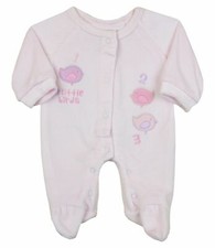 BabyPrem Premature Baby Girls Clothes Velour Tiny Sleepsuit Sizes 3-5lb &  5-8lb
