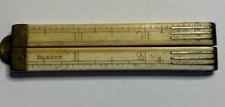 Antique inch folding ruler - folding,