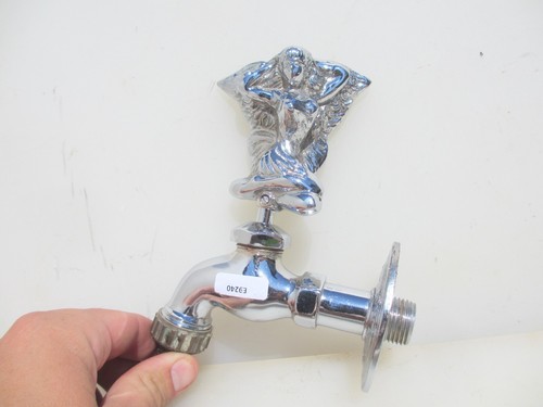Chromed brass tap garden sink - chromed,