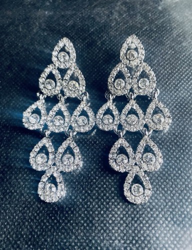 Pair silver diamanté - pair,