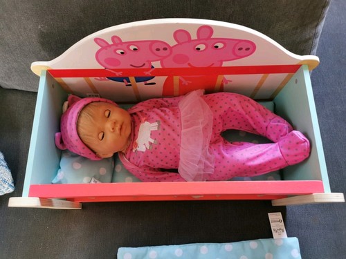 Peppa pig wooden cot - pig,