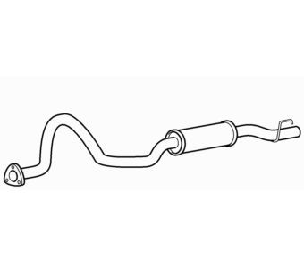 Rear exhaust silencer back box - silencer,