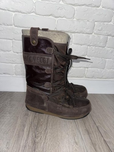 Women moon boot boots - boot, brown