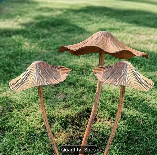 Set rustic metal mushroom - set,