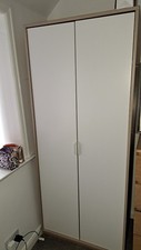 IKEA Wardrobe Light Oak With White Doors 188x80x50
