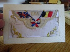 WW1 EMBROIDERED SILK ENVELOPE