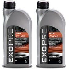 ExoPro MTF 75W80 Fully Synthetic Manual Transmission Fluid Gear Oil 1 Litre x2