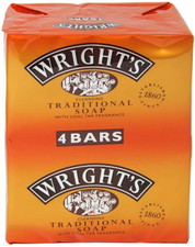 4x 100g Bars Wrights Coal Tar