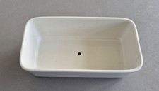 White ceramic cactus planters,  17x9cms. Used, vgc, 3 items.