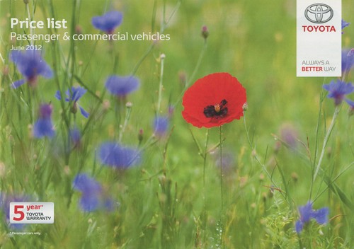 Car price list brochure - price,