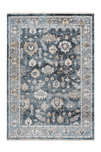 Vintage blue afghan - blue, ziegler