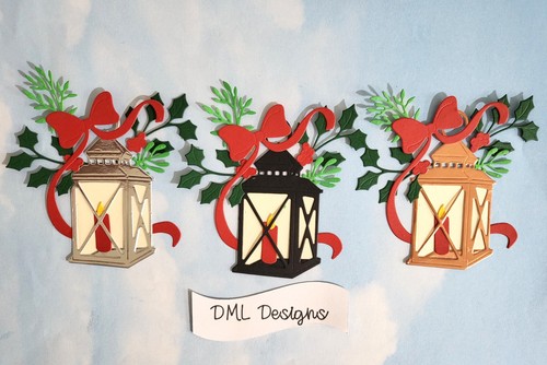 Christmas lantern die cut - , card