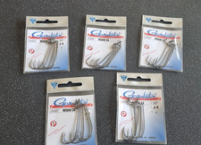Daiwa Gamakatsu Worm 34 Offset Hooks Job Lot X 5 Packets Size 4