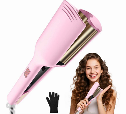 Pink women hair crimper - pink,