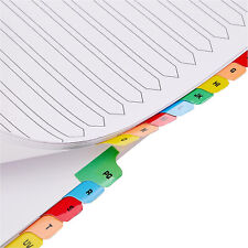 A-Z File Dividers A4 With Coloured Alphabetical Index Tabs