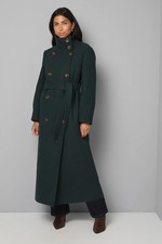 Wallis Green Coat Womens
