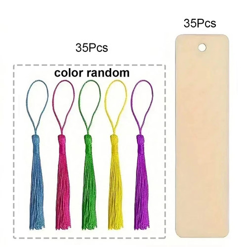 70pcs wooden blank bookmarks - 70pcs,