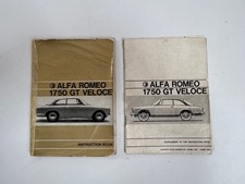 Alfa Romeo 1750 GTV owner's