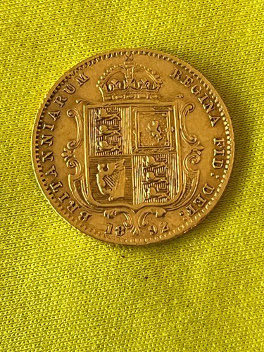 1892 victoria 22ct gold half - 1892,