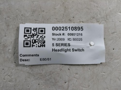 Bmw series headlamp - series,
