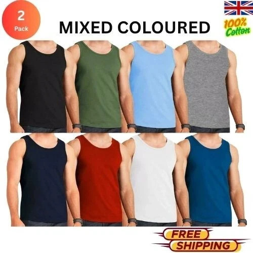 Pack mens vest tops - 2,
