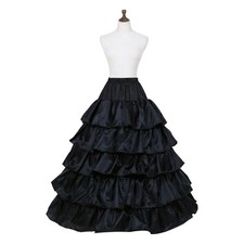 Petticoat Crinoline 40 Inches Black Hoop Skirt Victorian Costume Slips for Women
