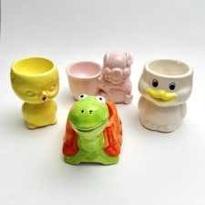 Vintage Novelty Egg Cups Set