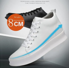 Men's 8cm Taller Elevator Shoes Fashion Sneaker Invisible Height Increase Insole