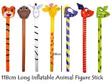 INFLATABLE DINOSAUR REUSABLE JUNGLE ANIMAL STICKS Kids Bday Party LARGE 118cm